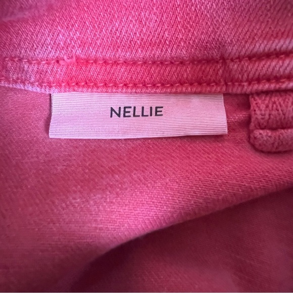 PAIGE Jeans Crop High Rise Wide Leg Raw Hem Denim Culotte Pants NELLIE Size 25 - Picture 6 of 7